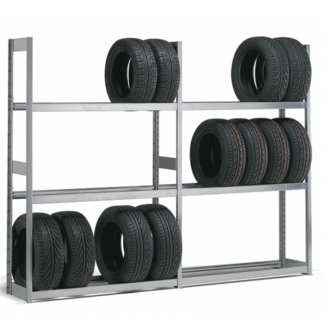 Vendita online Scaffale portagomme mm.2700x400x2000H - Zincato